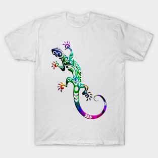 Boho Tribal Colorful Gecko T-Shirt